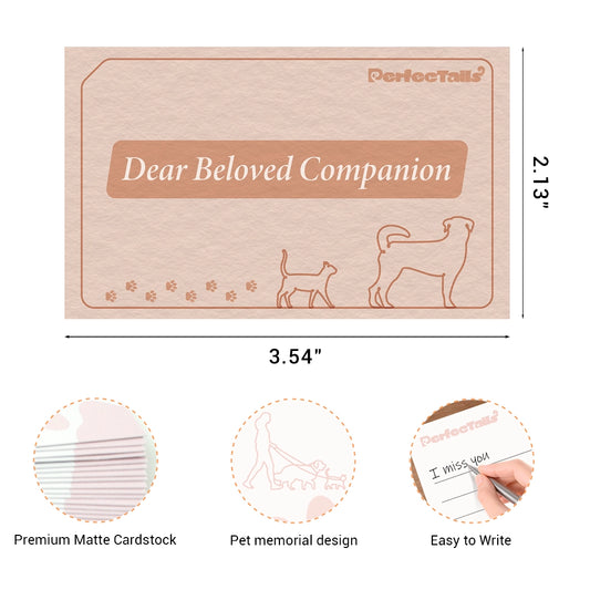 Memorial Postcards for Pet Urns – 50 Sheet Pack