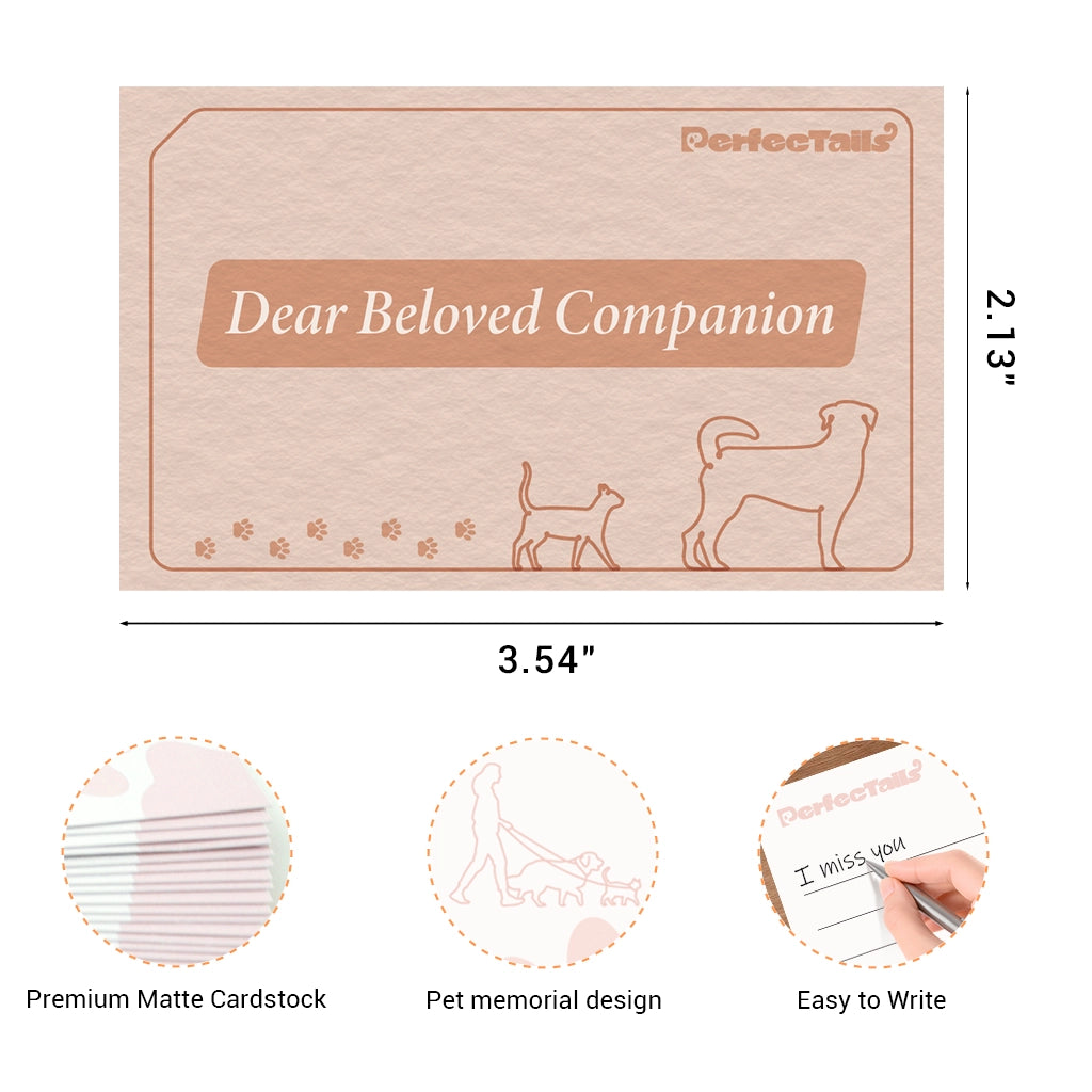 Memorial Postcards for Pet Urns – 50 Sheet Pack