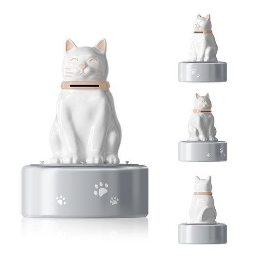 Cat Urn | Beautiful Ceramic Memorial to Honor Your Beloved Pet