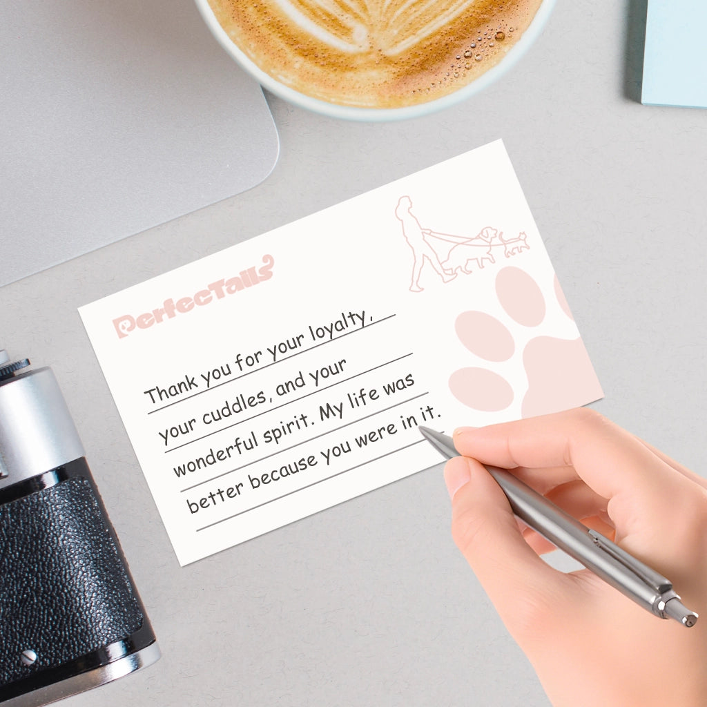 Memorial Postcards for Pet Urns – 50 Sheet Pack